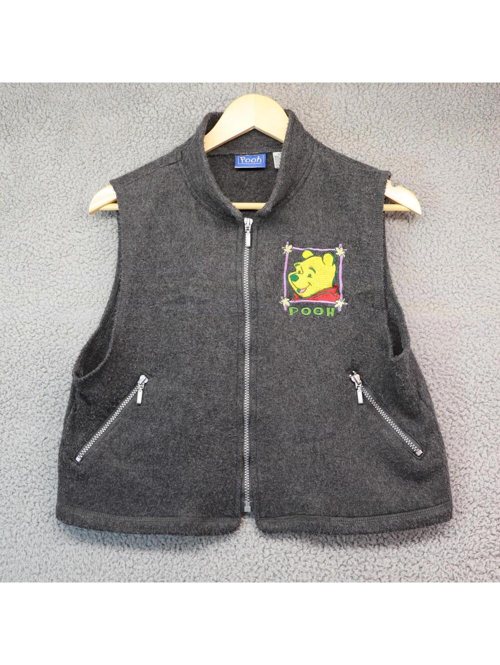 Winnie Pooh Girls Fleece Vest Large Vintage Youth RN 58832
